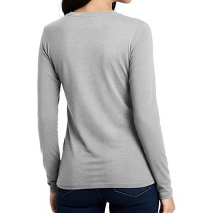 Haut tricoté à manches longues pour femme, col rond, en mélange de coton doux, idéal pour l'hôpital - Collection 2026 - Product Image 2