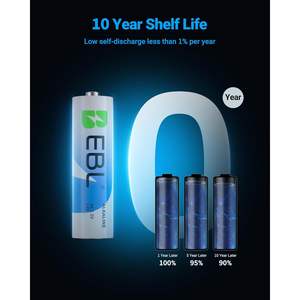 Piles alcalines AA EBL, lot de 20, 1,5 V, non rechargeables, longue durée, pour usage domestique, certification ROHS - Modèle - Product Image 6