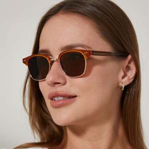 Lunettes de soleil polarisées UV400 TR90 à demi-monture avec rivets, monture en acétate, personnalisables avec logo, pour hommes et femmes, idéales pour la conduite - Product Image 2