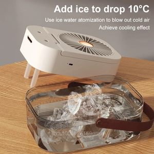 Wholesale 3 in 1 Portable Fan Air Conditioner <b>Humidifier</b> Cooling USB Hot Sale Rechargeable Desktop Mini Water Spray Cooler - Product Image 6