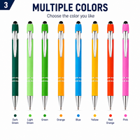 Stylos à bille métalliques durables de luxe avec logo personnalisé UMI, 2 en 1, bille à pointe souple, impression UV, stylos pour événements de course et de marche