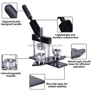 32mm 1-1/4 इंच दौर बटन निर्माता मशीन + 500pcs नि: शुल्क चुंबक भागों + सर्कल कटर - Product Image 4