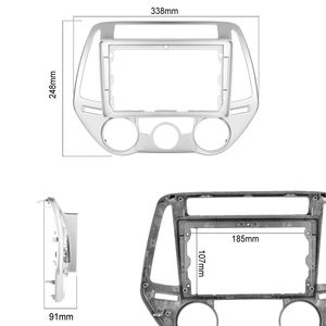 Autoradio Android Podofo 9 pouces, CarPlay sans fil, Android Auto, GPS, RDS, HIFI, prise en charge <span class=keywords><strong>de</strong></span> la caméra AHD pour <span class=keywords><strong>Hyundai</strong></span> <span class=keywords><strong>I20</strong></span> 2012-2014, vente en gros - Product Image 5