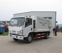 Camion compacteur de déchets diesel 4x2 de petite taille de marque japonaise, 3-6 m³, avec boîte de vitesses de compactage
