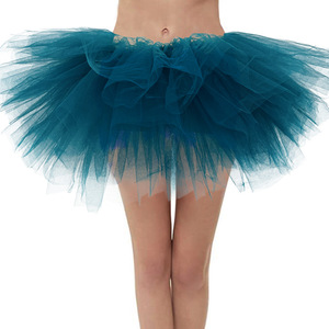 Jupes moelleuses de fête de princesse en tulle pour femmes Sexy Club Short Pettiskirt 6 Layered Halloween <span class=keywords><strong>Tutu</strong></span> Mini girl ballet skirt - Product Image 6