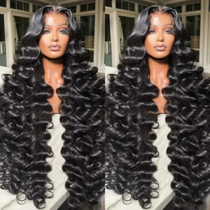 Grosir Wig 100% Natural Brasil untuk Swiss HD transparan renda Frontal Wig longgar gelombang tubuh gelombang Wig renda depan 100% rambut manusia - Product Image 2