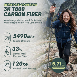 <span class=keywords><strong>Bastones</strong></span> <span class=keywords><strong>de</strong></span> <span class=keywords><strong>Trekking</strong></span> Plegables KingGear Ultraligeros <span class=keywords><strong>de</strong></span> 5 Secciones con Empuñaduras <span class=keywords><strong>de</strong></span> Espuma EVA para Viajes y Senderismo - Product Image 2