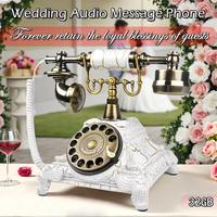 Téléphone fixe en gros livre d'or audio téléphone rétro anniversaire fête de mariage enregistrement de message audio mer livre d'or vintage