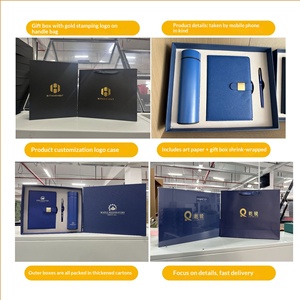 Set de Regalo de Taza Térmica, Set Corporativo Promocional, Set de Agenda de Lujo con Logotipo Personalizado, Cuaderno de Cuero Naranja Colorido y Bolígrafo de Regalo - Product Image 5