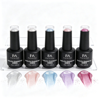 Vernis Gel Professionnel Sans HEMA Effet Diamant Réfléchissant - Gel Flash Super Brillant pour Ongles - Gel UV LED Soak Off Paillettes Disco