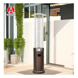 Factory Directly Supply Round modern stainless steel glass tube wholesale gas patio heater//