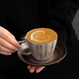 Ensemble tasse à thé et plateau en céramique 245 ml, design classique <span class=keywords><strong>lotus</strong></span>, tasse en argile pour café et thé, soucoupe avec boîte cadeau - Product Image 3