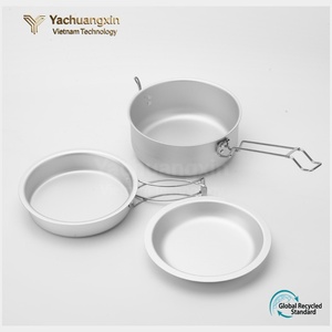 Pure aluminum pot set, lunch <b>box</b>, dining plate, outdoor <b>camping</b> pot set, <b>storage</b> pot set, <b>camping</b> pot - Product Image 5