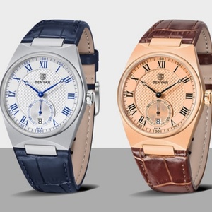 Montre de luxe BENYAR 5199 pour homme, nouvelle montre à quartz, mode sport, étanche, bracelet en cuir. - Product Image 5