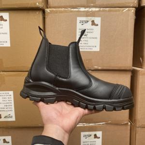 Botas <span class=keywords><strong>de</strong></span> Trabajo con Punta <span class=keywords><strong>de</strong></span> Acero <span class=keywords><strong>de</strong></span> 6 Pulgadas para Hombre, Zapatos Chelsea <span class=keywords><strong>de</strong></span> Cuero con Seguridad Antideslizante Rock Rooster - Product Image 3