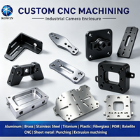 Boîtier de caméra industrielle usiné CNC de haute précision, en aluminium peint noir mat, pour pièces de module de caméra industrielle