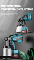 Pistolet Pulvérisateur HVLP Électrique Sans Fil Portable Professionnel pour Peinture, Avec Buse de 1,8 mm/2,0 mm/2,5 mm