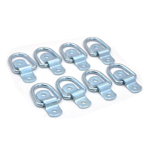 Ganchos de remolque de acero con 2 orificios de uso general para barcos, camiones, furgonetas, barcos, 8 piezas, color plateado - Product Image 1