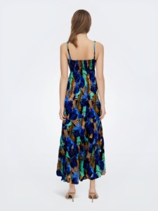 Abiti da spiaggia estivi da donna Casual motivo floreale Sexy Maxi abito <span class=keywords><strong>lungo</strong></span> senza maniche <span class=keywords><strong>con</strong></span> fessure stampa digitale Design personalizzato - Product Image 3