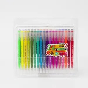 36 Colors Dual Tip Brush Pens Art Markers Set, Artist Art Marker Fine and Brush Tip Colored Fineliner Pen