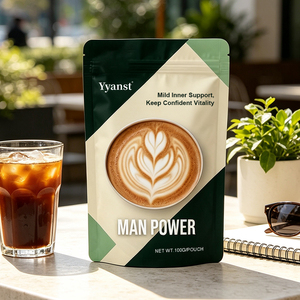 OEM ODM <b>Man</b> Power Instant Coffee Mild Inner Support Keep Confident Vitality Natural Herbal Male Wellness 100g Stand <b>Pouch</b> - Product Image 2