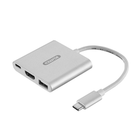 Kualitas tinggi dukungan 4K @ 30Hz Tipe C ke HDMI + USB Tipe a + PD 3 in 1 HUB untuk Laptop/komputer