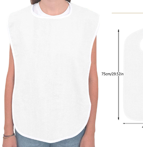 Baberos para adultos, hombres, mujeres, paño para comer para ancianos, personas mayores y discapacitados, babero ajustable lavable para ancianos, Protector de ropa - Product Image 3