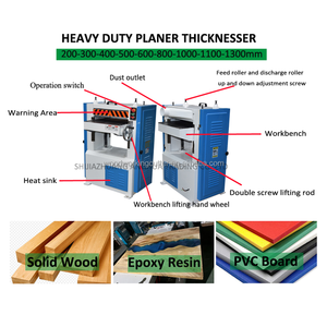 Raboteuse Dégauchisseuse Épaisseurs ANGHUA MB104 16 Pouces Robuste pour Bois Massif, PVC et Résine Époxy - Product Image 2