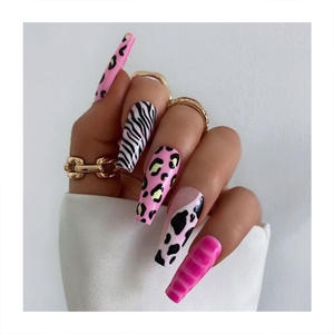 Venta al por mayor de fábrica de suministro de ataúd largo especial dibujos animados arte <span class=keywords><strong>uñas</strong></span> postizas de larga duración impermeable fortalecimiento prensa en <span class=keywords><strong>las</strong></span> <span class=keywords><strong>uñas</strong></span> - Product Image 6