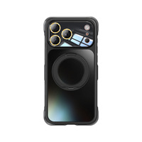 Coque magnétique contrastante pivotante pour iPhone 18 Pro Max, miroir protecteur pour 17 Pro, coque givrée AG avec airbag aux quatre coins