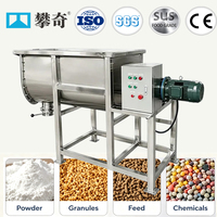 Mélangeur à ruban horizontal industriel pour poudres et granulés, équipement de mélange d'aliments pour animaux pour la transformation des aliments agricoles