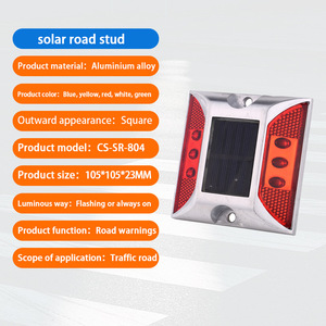 Baliza Solar Chuang An Yue 105x105x23mm con Luz LED Intermitente de Advertencia para Seguridad Vial - Product Image 1