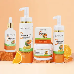 Natural Vitamin C Serum Soap And Cream Organic Anti Acne Facial Private Label Korean Skin Care Set For All Skin Types