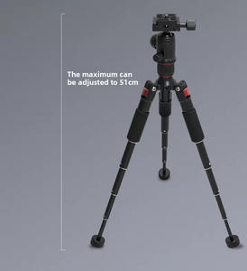 Mini trípode de escritorio Trípode de cámara de aluminio de 20 "con cabeza de bola de 360 ° Placas QR tipo <span class=keywords><strong>Arca</strong></span> para videocámara de cámara DSLR - Product Image 5