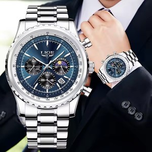 Relojes de Pulsera <span class=keywords><strong>Lige</strong></span> 8989 Lg8989 de Lujo para <span class=keywords><strong>Hombre</strong></span>, Estilo Original, Cuarzo, <span class=keywords><strong>Precio</strong></span> Bajo, Resistentes al Agua, Manecillas Luminosas, Cronógrafo - Product Image 6