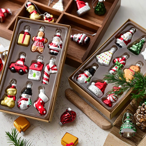 Neuer FYC Hochwertiger Handgefertigter Umweltfreundlicher Glashaus-Weihnachtsbaum-Anhänger Modernes Schlichtes Design 3 Farben Geschenk - Product Image 1