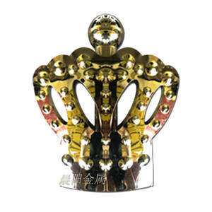 Accessoires de porte et de fenêtre de villa en acier inoxydable durables et écologiques, décorations artistiques dorées en forme de tournesol, de cœur et de fleur, style contemporain - Product Image 2