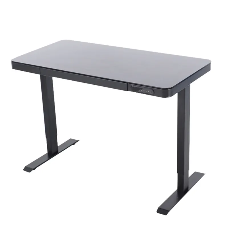 Computer Desk Table Superior Quality Large Standing Height Adjustable Executive Glass Office Furniture Modern Metal 700-1250mm