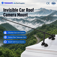 Support de toit de voiture à 5 ventouses 2026 + support invisible de 2 m pour vue à la troisième personne pour Insta360 X4 X3 X2 One X FPV Vlog – Pas de drone nécessaire