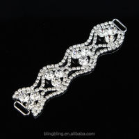 Chaîne de connexion pour bikini en strass plaqué argent, styles à une ou deux rangées, chaîne de garniture en cristal pour combinaison de compétition NPC IFBB