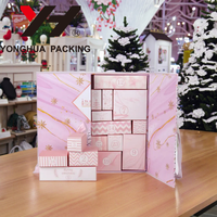 Calendriers de l'Avent, boîte cadeau surprise de Noël à double porte, emballage de chocolats et desserts, boîte en papier, carton rigide, logo personnalisé
