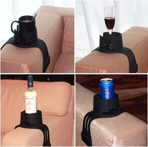 Para sofá, portavasos, bandeja de mesa <span class=keywords><strong>reclinable</strong></span> para copas de vino, tazas, vasos, vasos, latas de viaje, silicona antideslizante - Product Image 4