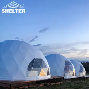 Ngoài trời không thấm nước PVC Lều tuyết Geo geodomes khu nghỉ mát sang trọng prefab khách sạn nhà cắm trại đo đạc Dome Kit glamping Lều để bán
