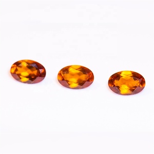 Granato Naturale di Qualità AAAAA <span class=keywords><strong>Colore</strong></span> Arancione 3x4mm Taglio Ovale Sfaccettato per Creazione di Gioielli - Product Image 3