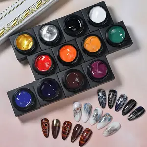 12 gels de peinture des ongles, manucure, couleurs, vernis à ongles professionnel, style japonais, 1 pièce