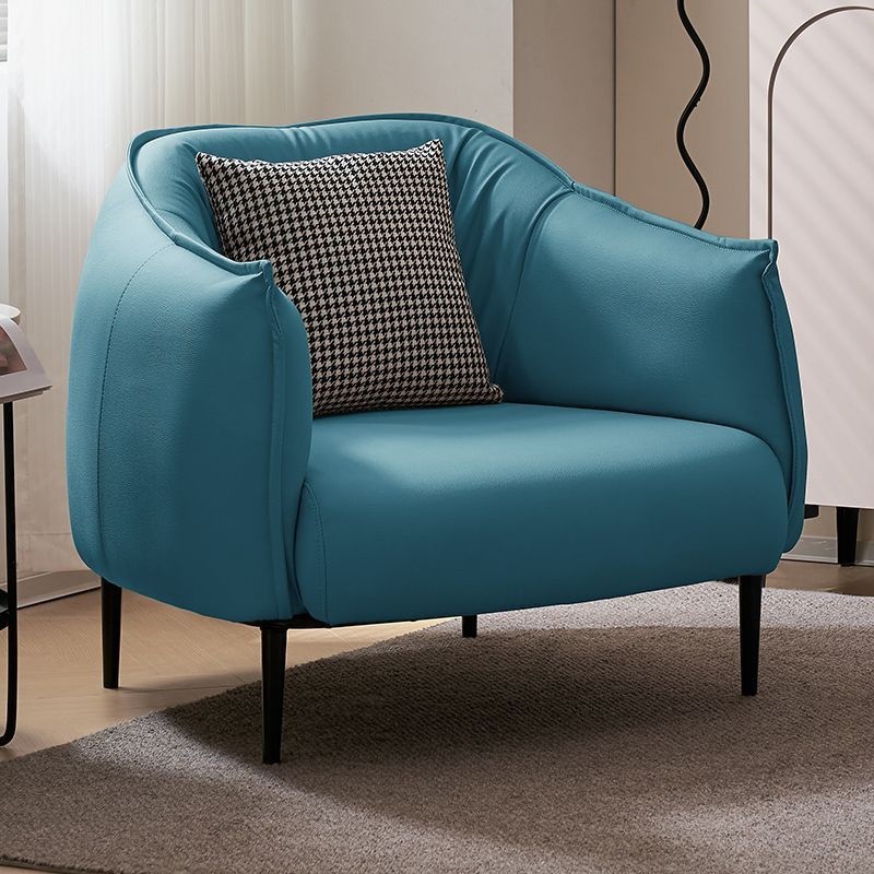 Deep Blue [Pelle Microfibra] - con Cuscino - Piedini Neri