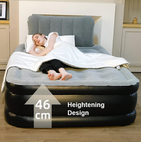 Matelas pneumatique double avec pompe intégrée, lit gonflable pour la maison, la chambre d'amis, le camping