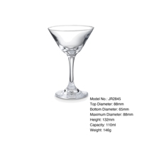 Hotselling, hoogwaardige transparante kristallen glazen, modern design, 110ml inhoud, lekvrij, machinaal geperst glas
