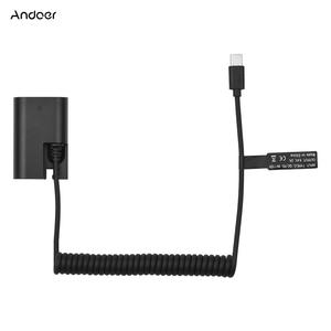 Adaptador de acoplador de batería simulada Andoer, acoplador de batería simulada de <span class=keywords><strong>DR</strong></span>-E6 con reemplazo de Cable de alimentación de resorte USB tipo C - Product Image 6
