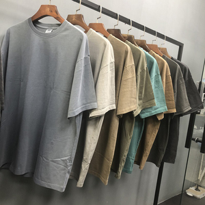 T-<span class=keywords><strong>shirt</strong></span> Oversize Personalizzata in Cotone Pesante, Stile <span class=keywords><strong>Vintage</strong></span> Hip Hop, Maglietta Semplice da Uomo 280g - Product Image 3